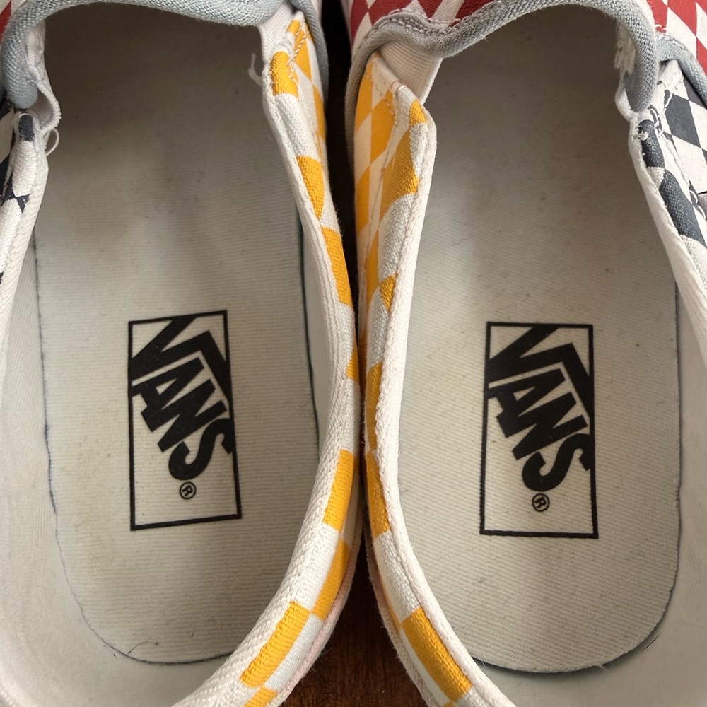 Vans Multi-Color Checkerboard Slip-On Sneakers - Picture 10 of 10